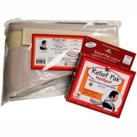 FABRICATION ENTERPRISES Relief Pak® HotSpot Moist Heat Pack and Cover Set, Neck Pack with Foam-Filled Cover, 12/PK 11-1301-12